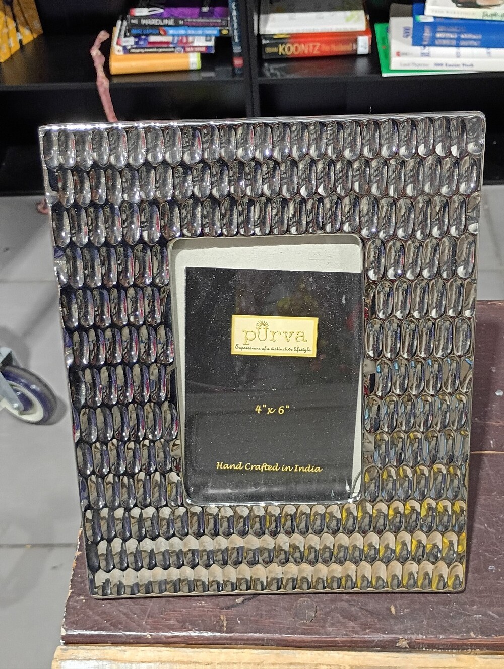 Pur Metallic Silver Textured Photo Frame